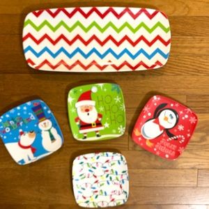 Christmas Melamine Snack Set